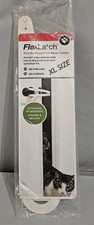 FlexLatch Cat Door Holder Latch XL White For Pets No Screws No Drilling