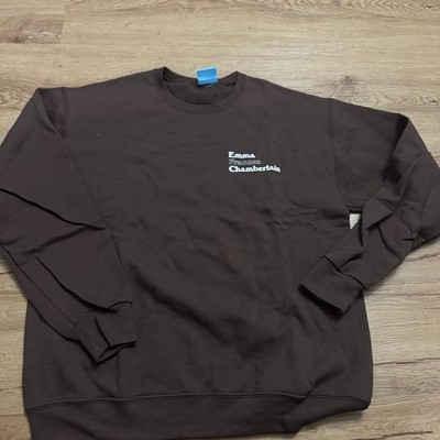 Emma Chamberlain Crewneck Sweatshirt Sweater Size Medium Coffee Brown NWOT