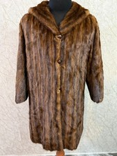 PVintage Real Mink Fur Long Coat Chest 52 Luxury Winter Fur