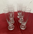 Set of Six VTG Krosnos Clear Crystal BEER Pilsner Glasses Weighted 9"Tall Poland — photo 6