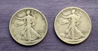 2 older Walking Liberty Half Silver Dollars  1918s & 1918d- 90% silver