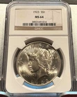 1923 Silver Peace Dollar NGC MS64 Free Shipping! #113