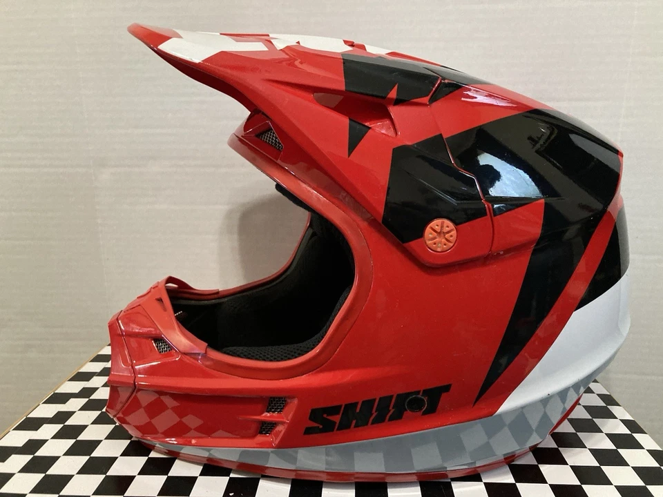 Capacete de motocross Shift MX WHIT3 asfalto adulto XL 61-61cm vermelho/preto/cinza/branco - Imagem 3 de 4