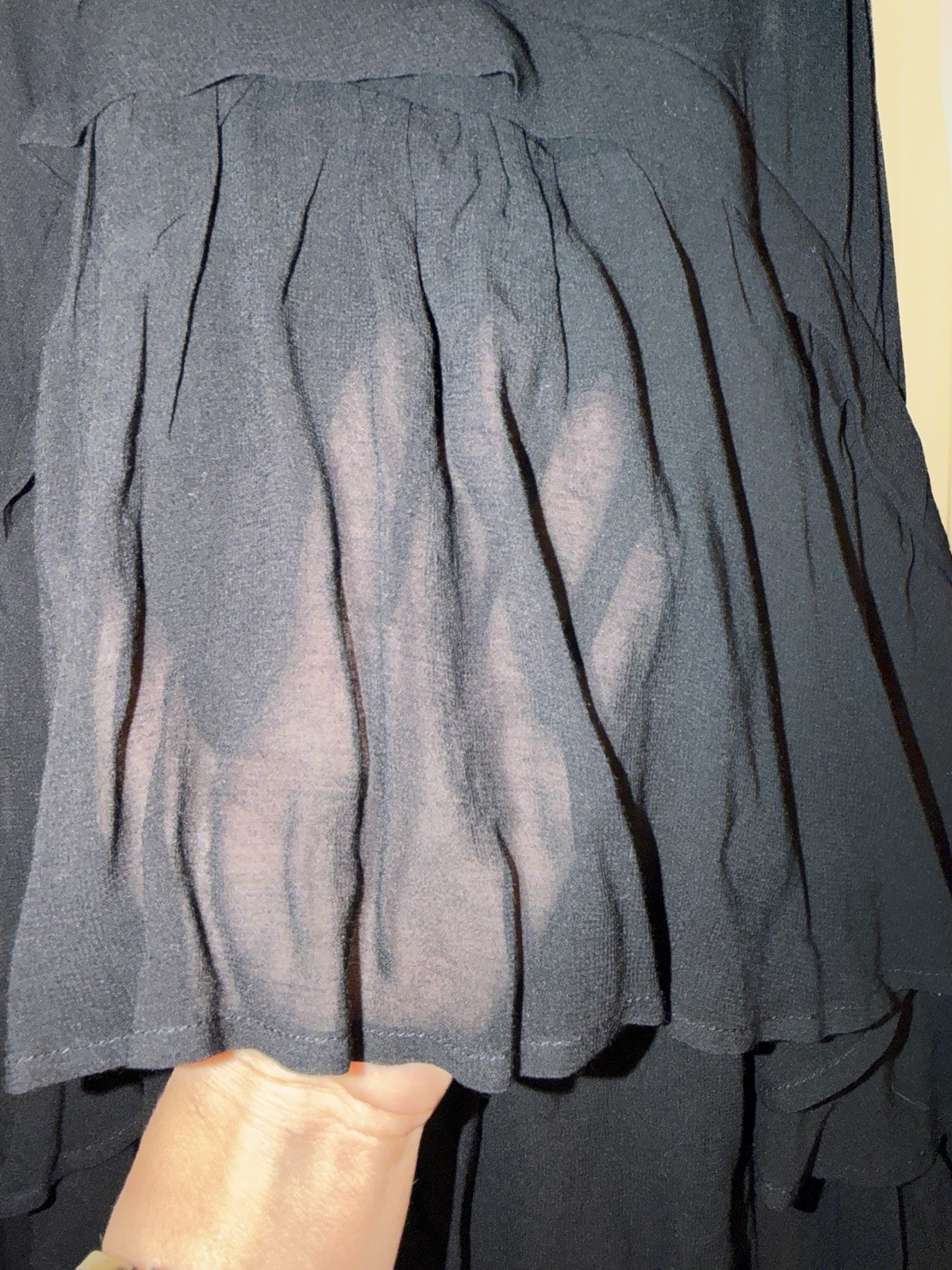 NWT All Saints Cavarly Tiered High-Low Dress size 6 black SOLD OUT ONLINE image 7