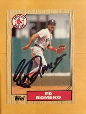1987 Topps - Ed Romero #675 - In Person Autograph