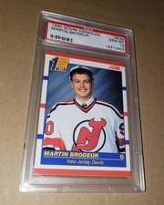 MARTIN BRODEUR 1990 SCORE CANADIAN #439 ROOKIE CARD / RC HOF - PSA 10