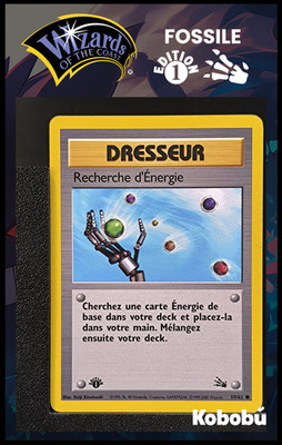 Pokemon Karte Energiesuche 59/62 Edition 1 Ed 1 Fossil Wizards 8