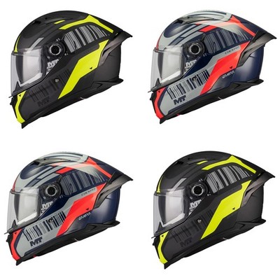 MT Braker Cockpit Integralhelm Motorrad Motorradhelm ECE 22.06 rot gelb