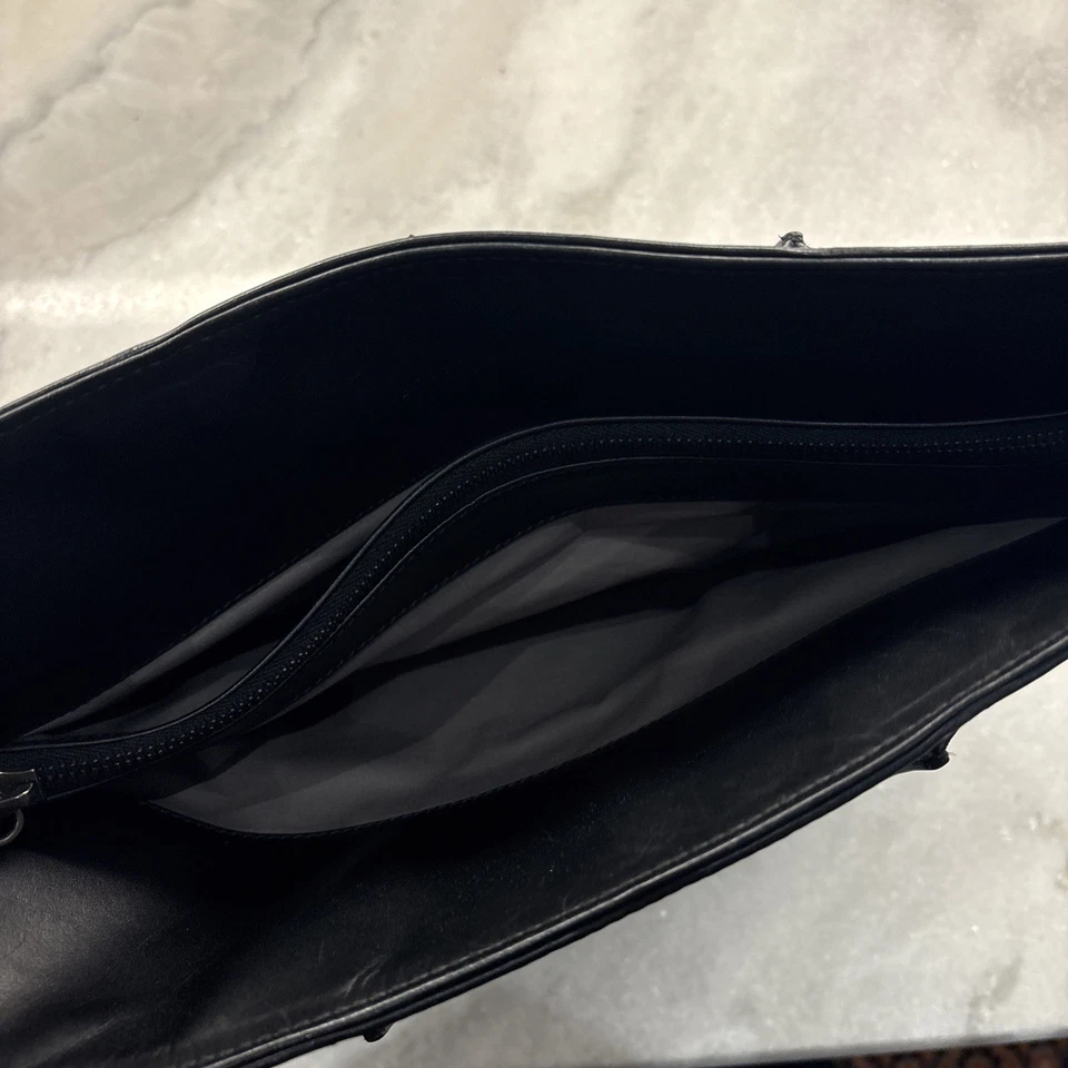 BOTTEGA VENETA Intrecciato Briefcase Business Bag Leather Black Men's Authentic - Image 3 of 4