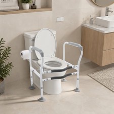 Toilet Safety Rails Toilet Handles for Elderly Handicap Toilet Frame Grab Bar