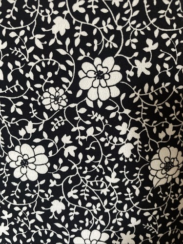MICHAEL KORS Black White Floral Signature Gold Button A-Line Midi Dress M $145 - Picture 8 of 24