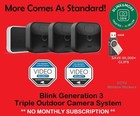 Système de sécurité 3 caméras HD sans fil étanche extérieur Blink + 64 Go USB + VIDÉOSURVEILLANCE