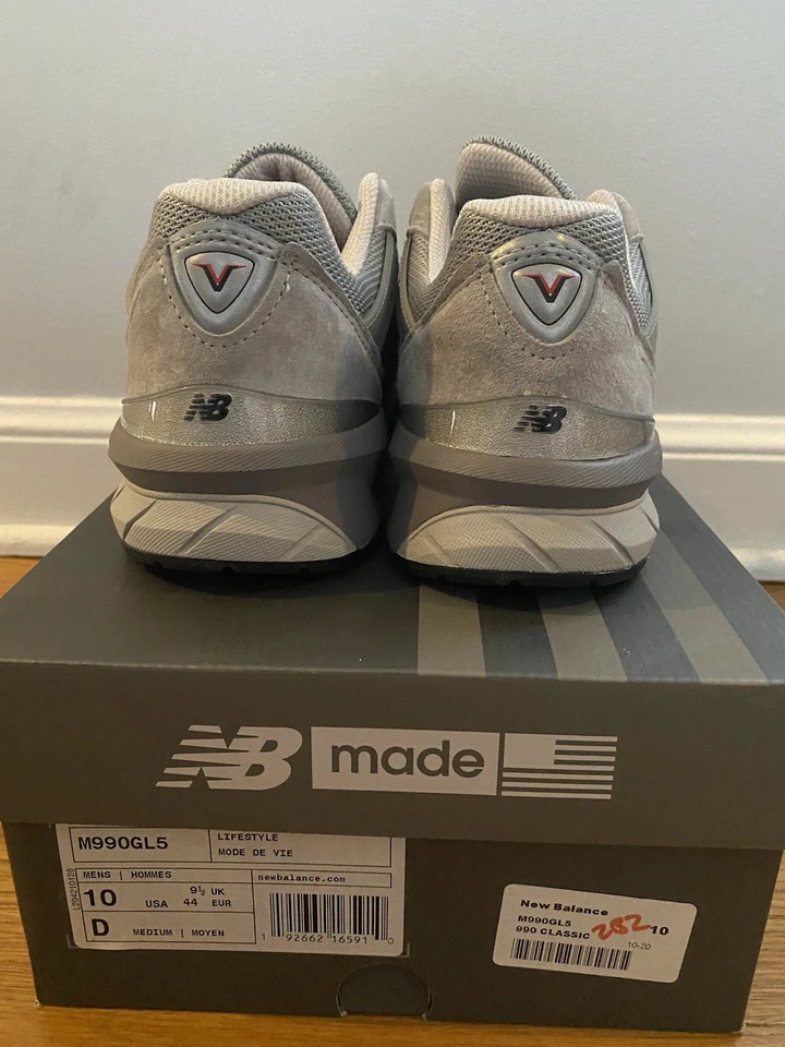 New Balance 990v5 Made in USA Low Castlerock Shoes Mens Size 10 M990GL5 NWT Gray - Image 2 of 4