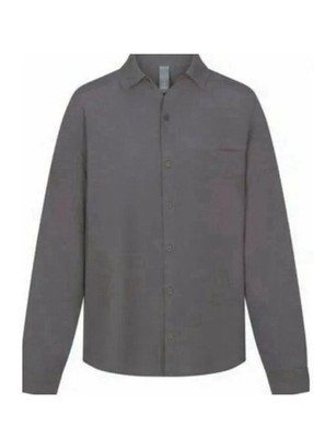 SKIMS COVER UPS LONG SLEEVE BUTTON UP SHIRT 3X GUNMETAL TP-SHR-3493