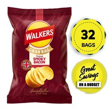 Walkers Crisps Smokey Bacon Snack Sharing Box of 32 x 45g