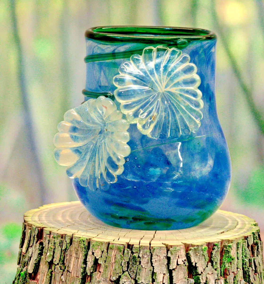 Isle of Wight Studio United Kingdom Blue Hand Blown Art Glass