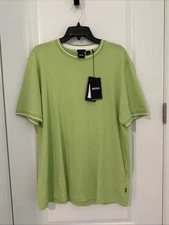 NWT Hugo Boss Men's "Tessier128" Green Crewneck T-Shirt 2XL Slim Fit
