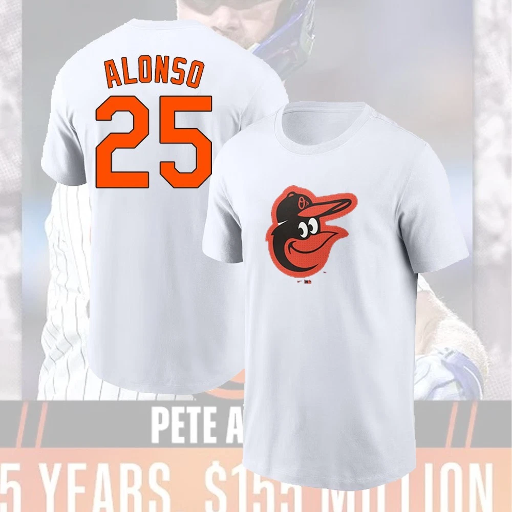 Pete Alonso Baltimore Orioles Double Sided T-Shirt Number 25 Gift