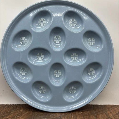 FIESTA 13” EGG TRAY PLATE PLATTER light blue