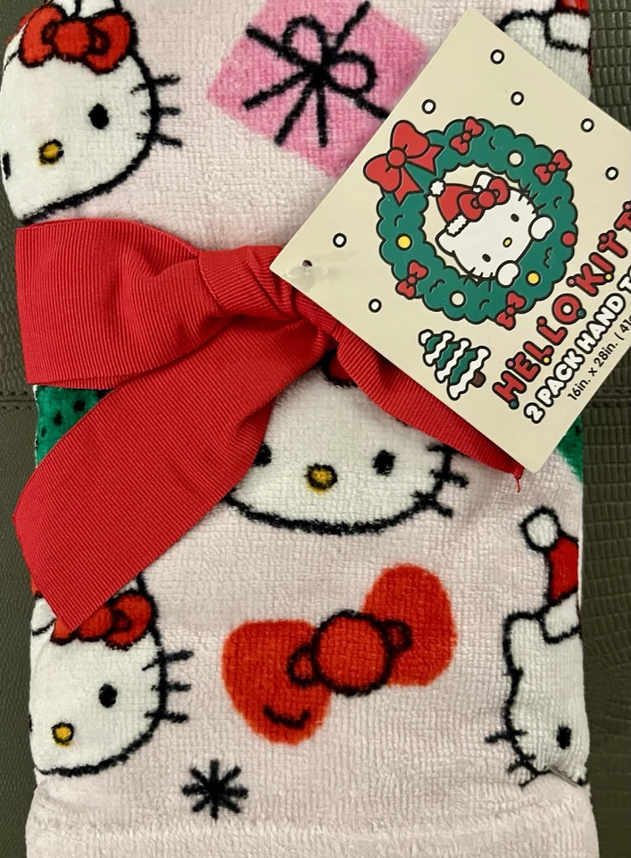 Toallas de Mano Navidad Hello Kitty, Pack de 2 Nuevas Foto 3 de 3