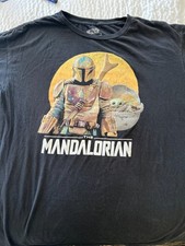 Vintage Fifth Sun Star Wars The Mandalorian Tee Ft. Din Djarin and Grogu Sz 2XL