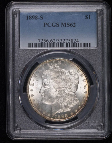 1898 S Morgan Silver Dollar PCGS MS-62