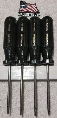 4pc VERMONT AMERICAN ''TRADESMAN '' TORX T-10-15-20-25 SCREWDRIVER HANDLE SET USA