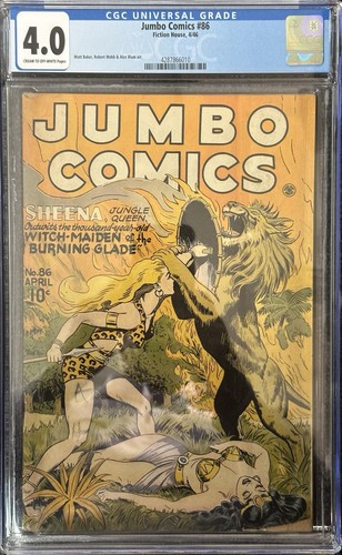 Jumbo Comics #86 CGC 4.0 Fiction House April 1946 Matt Baker Art