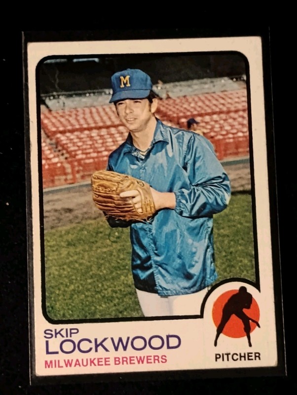 1973 Topps Baseball - #308 Skip Lockwood - New York Mets VG-EX Condition 