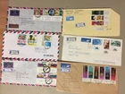 Six  Israel registered covers with sets multiple stamps