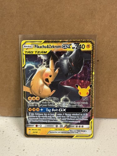 2026 Pokemon 30th Anniversary Pikachu & Zekrom GX 33/181 Sm-Team Up Holo