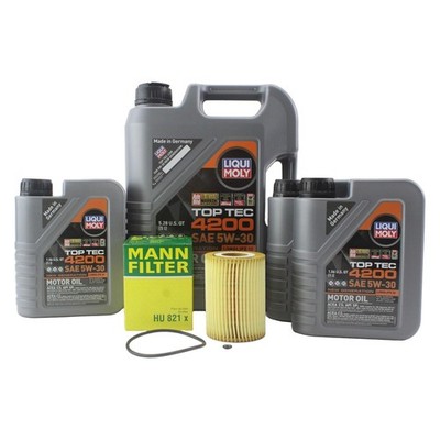 8L Liqui Moly Top Tec 4200 5W-30 Mann Engine Oil Change Kit for X166 GL350 ML350