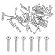 60-Pack Flat Head Machine Screws, M1.2x8mm 304 Stainless Steel Phillips Screws