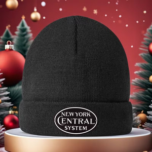 NEW YORK CENTRAL train / RAILROAD KNIT BEANIE HAT- BRAND NEW!!!