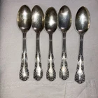 5 Sterling Silver ROSALIND 5 o’clock Teaspoons, WILD ROSE, 102 g, International