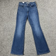 Levis Jeans Womens 27 Blue 726 Flare High Rise Dark Wash Stretch Boho