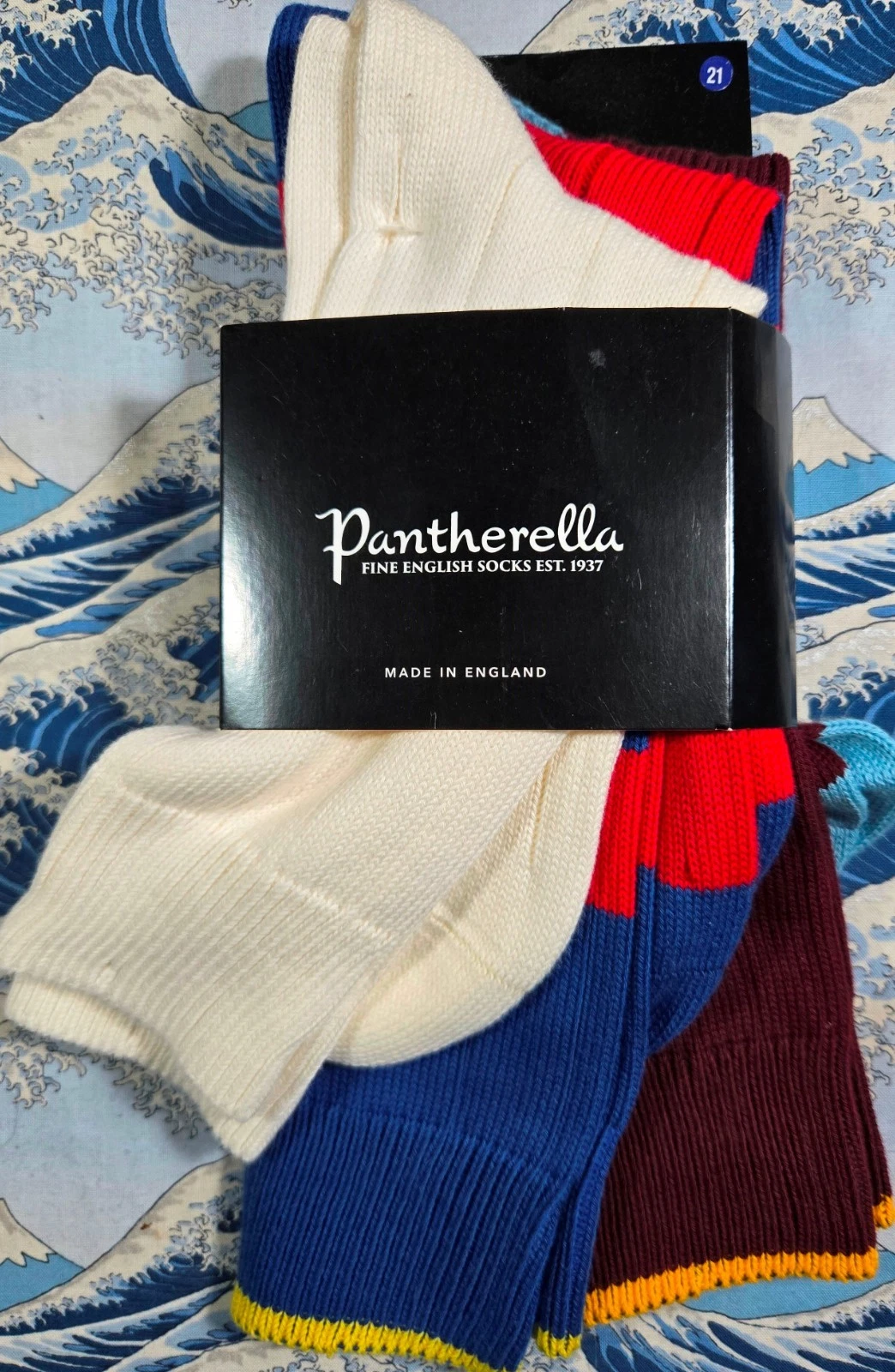 Pantherella Men's English Cotton Socks 3-Pack Medium-Thick UK 7.5-9.5 42-44 £54
