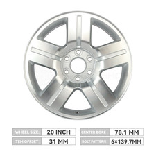 20 Rims Fit Silverado Tahoe Yukon Escalade Sierra Texas Silver Machd 5291