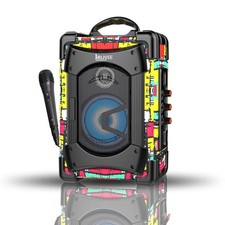 Portable Bluetooth Speaker with Microphone, Speaker with LED Lights for Kids ...