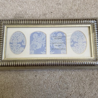 Vintage Laura Ashley Home Gold 4 Fotos Schreibtisch Glas Fotorahmen
