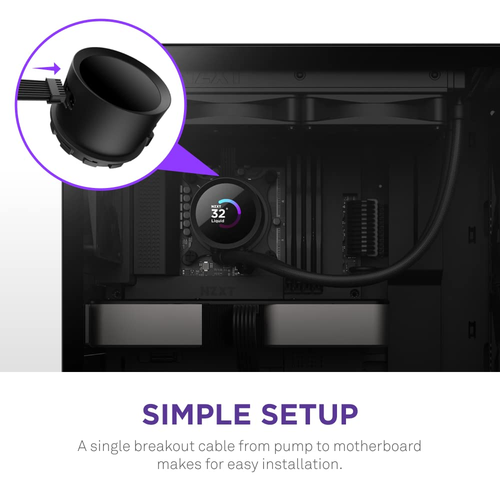 Kraken 240 - RL-KN-240-B1 - 240Mm AIO CPU Liquid Cooler - Customizable 1.54" Squ - Afbeelding 7 van 12