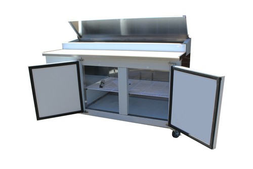 New Cooltech 2 Door Refrigerated Pizza Prep Table 67