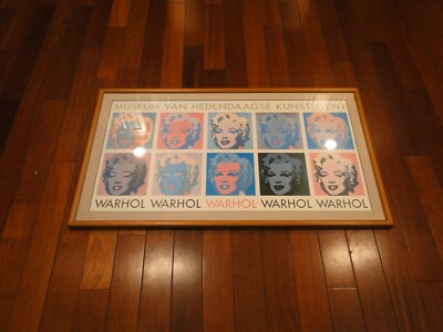 Vintage Framed 10 Marilyns Andy Warhol Poster Museum Van