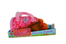 Pound Puppies Plush Doll Puppy Carrier Dog Stuffed Animal Kids Toys Gifts Cute 