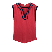 J.CREW Cotton Mini Dress Resort Beach Swim Cover Sleeveless Pink Blue XS Women