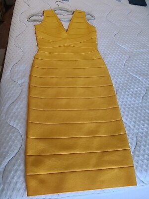 Bebe Womens Yellow Bandage Midi Sleeveless Bodycon Dress S BHFO 6801 | eBay Bebe Womens Yellow Bandage Midi Sleeveless Bodycon Dress S BHFO 6801 | eBay