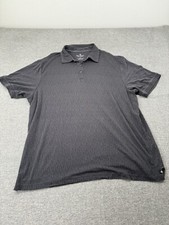Nat Nast Silk Shirt Mens 2XL Gray Black Polo Short Sleeve Bowling Luxury