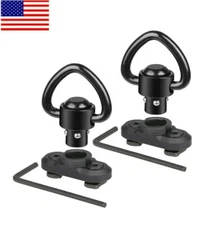 2Pack M-LOK Quick Release Sling Mount Push Button QD Sling Swivel Adaptor
