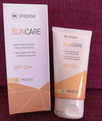 Shejoba SUNCARE SPF 50+Protect Sonnencreme UV-A UV-B Vtamin E  Anti Aging 75 ml