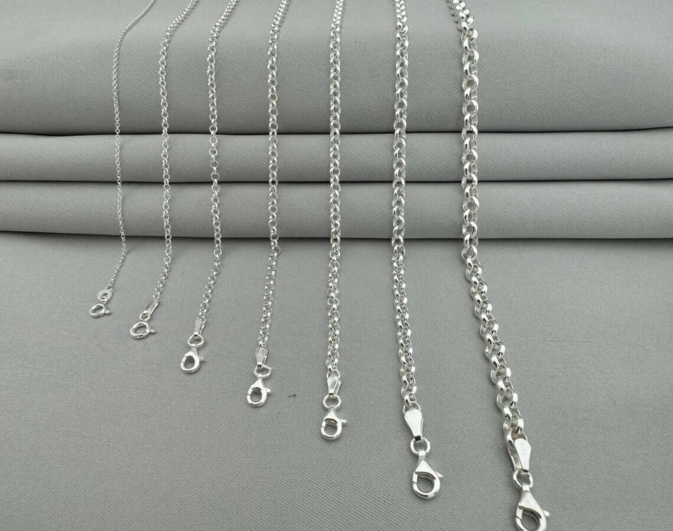 Sterling Silver Belcher Chain Necklace - 16" 18" 20" 22" 24" 26" 30" - Image 4 of 4